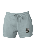 Womens Soccer Rose Embroidered Wash Short