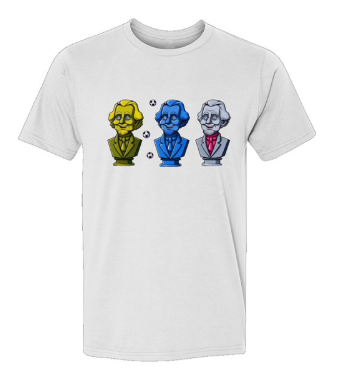 Presidential Soccer Balls Drop USA-Made Ringspun Unisex T-Shirt