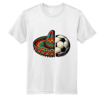 Sombrero Soccer White Sustainable Athletic Tee
